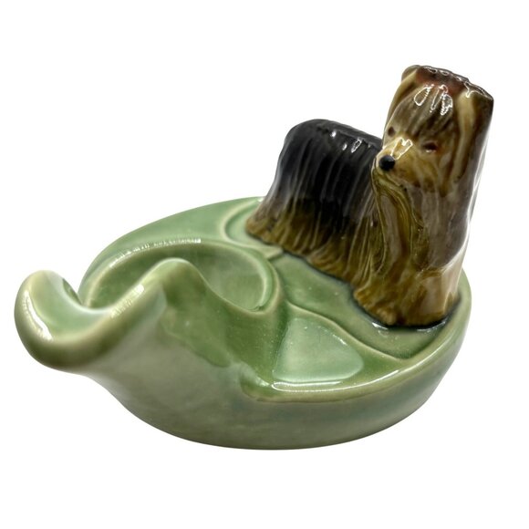 Vintage WADE England Yorkshire Terrier Yorkie Porcelain Ornamental Pipe Rest - Picture 2 of 9